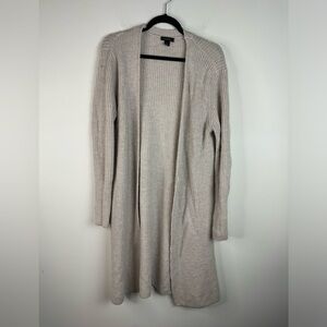 Halogen Long Open Cardigan Light Grey Size XS